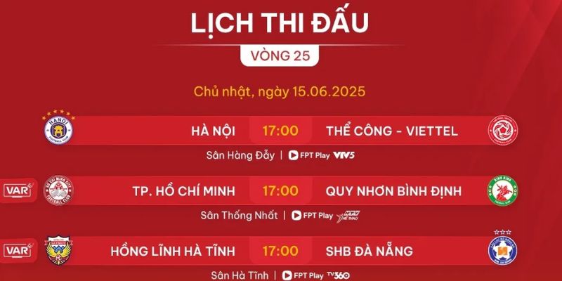 Tổng quan về lịch thi đấu V-League 2025